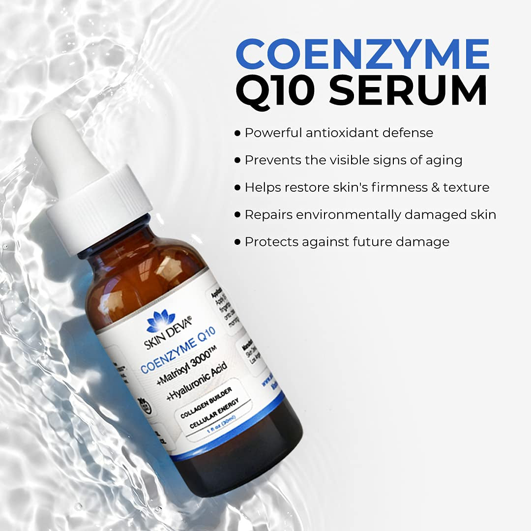 Revitalize Your Skin with SKIN DEVA's Powerful Anti-Aging Serum! 💖✨ Packed with Coenzyme Q10, Matrixyl 3000, and Hyaluronic Acid for Youthful Glow! #SkincareGoals #AntiAging