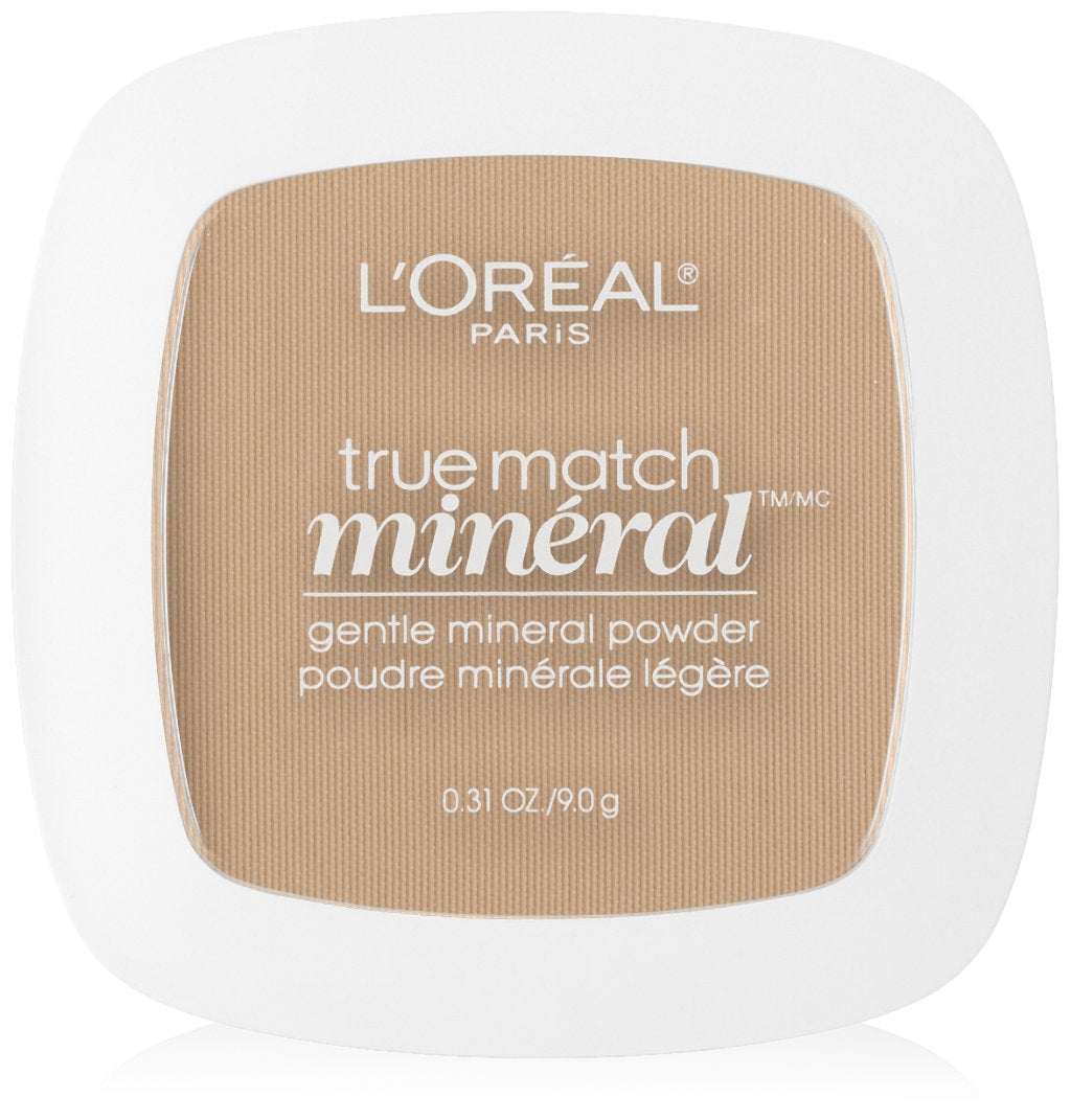 L’Oréal Paris True Match Mineral Pressed Powder, Nude Beige, 0.31 Ounce