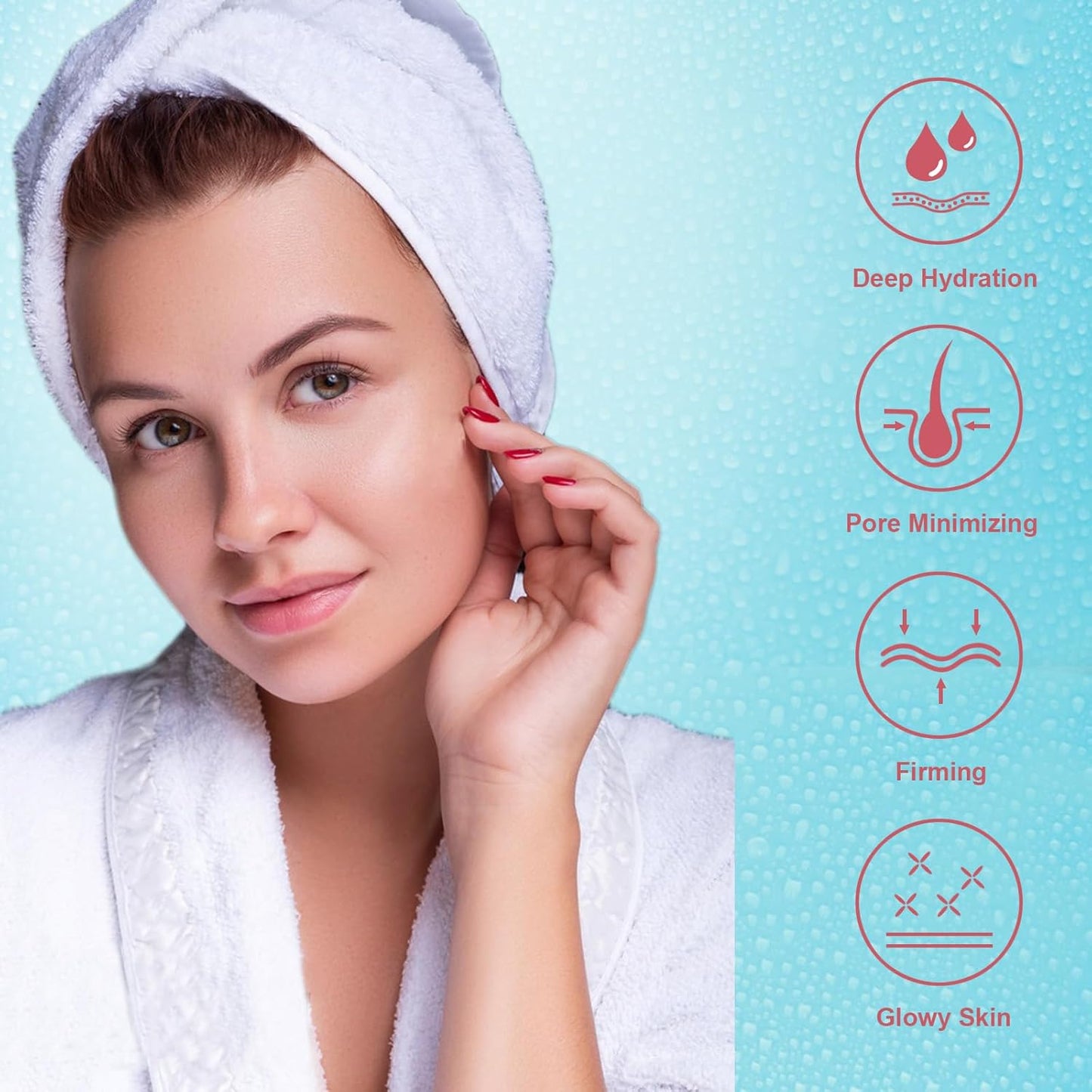 Deep Collagen Face Mask Overnight, Bio- Collagen Mask Real Deep Mask, Hydrating Hydrogel Masks with Low Molecular Collagen for Firming, Elasticity, Pore Minimizing 40G X 5Ea