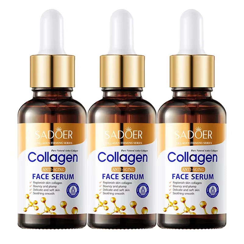 3-Piece Collagen Face Serum Set for Firming, Moisturizing, and Nourishing Skin