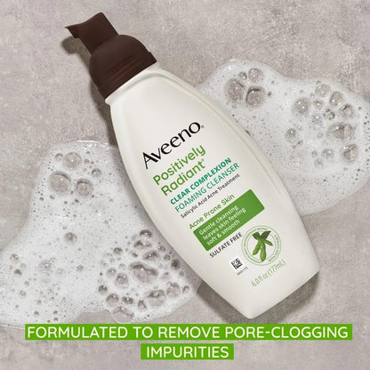 Clear Complexion Foaming Facial Cleanser, Oil-Free Acne Face Wash, 6 Fl. Oz