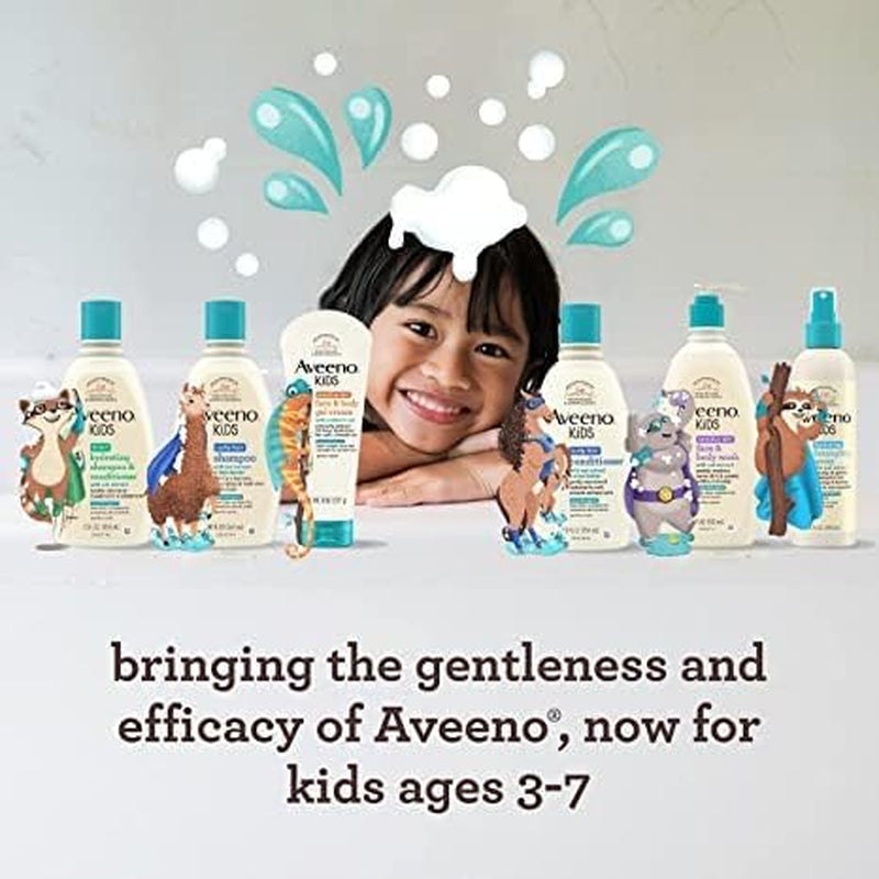 Aveeno Kids Hydrating 2-In-1 Shampoo & Conditioner with Detangling Spray, Gently Cleanses and Conditions Hair, 12 Fl. Oz & 10 Fl. Oz