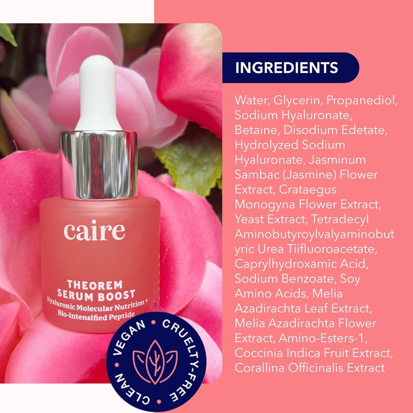 Caire ‘Own Your Age’ Bioavailable Hyaluronic Acid Collagen Peptide Serum for Face, Eyes + Neck | 15Ml
