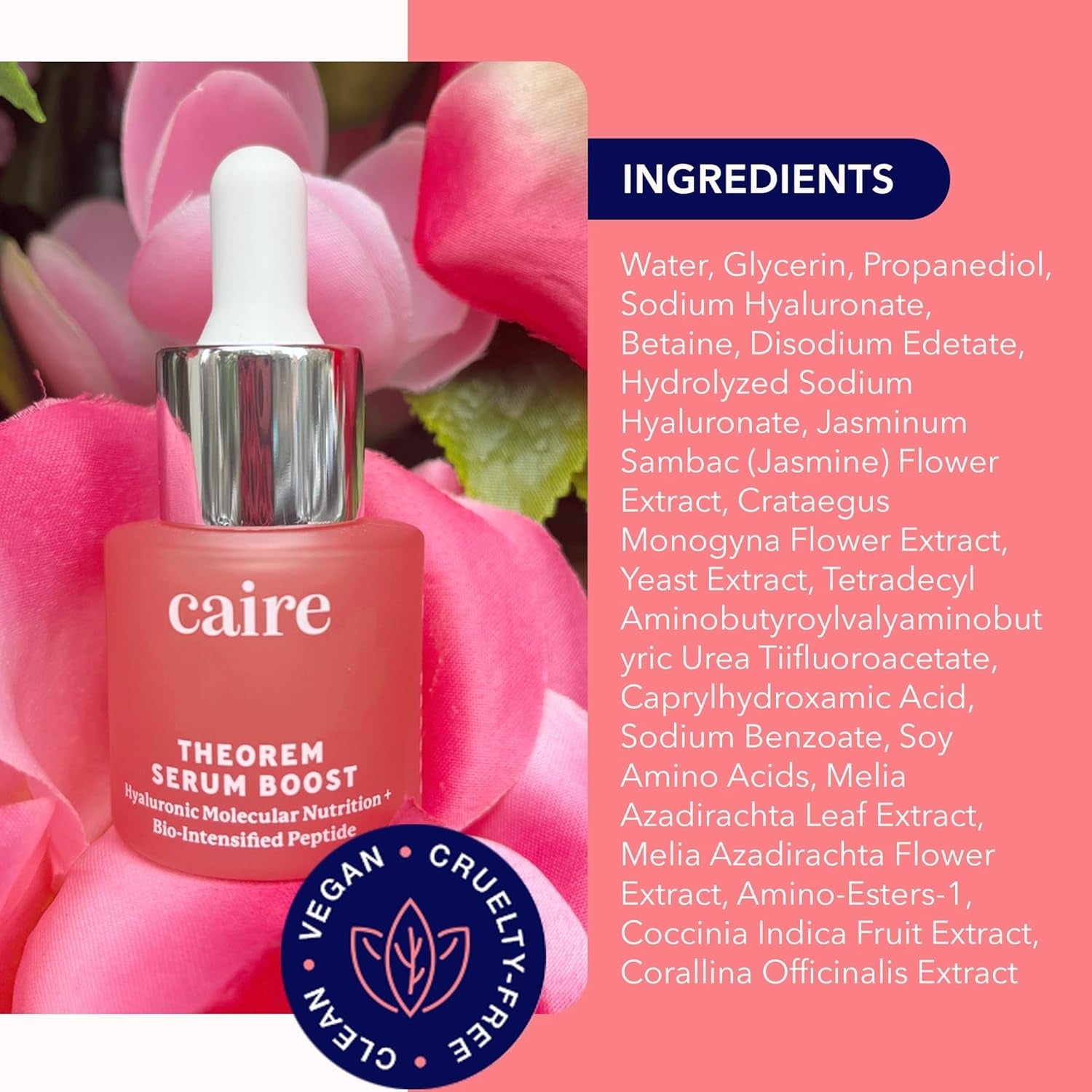 Caire ‘Own Your Age’ Bioavailable Hyaluronic Acid Collagen Peptide Serum for Face, Eyes + Neck | 15Ml