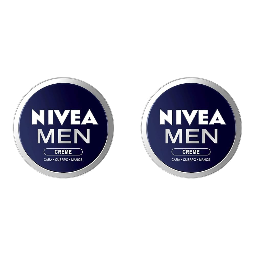 NIVEA MEN Creme (1 X 150 Ml), Crema Para Hombres, Crema Para Cara, Crema Corporal Hidratante, Crema Multiusos Hidratante Para El Cuidado De La Piel Masculina (Packung Mit 2)