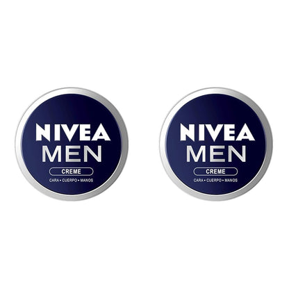 NIVEA MEN Creme (1 X 150 Ml), Crema Para Hombres, Crema Para Cara, Crema Corporal Hidratante, Crema Multiusos Hidratante Para El Cuidado De La Piel Masculina (Packung Mit 2)