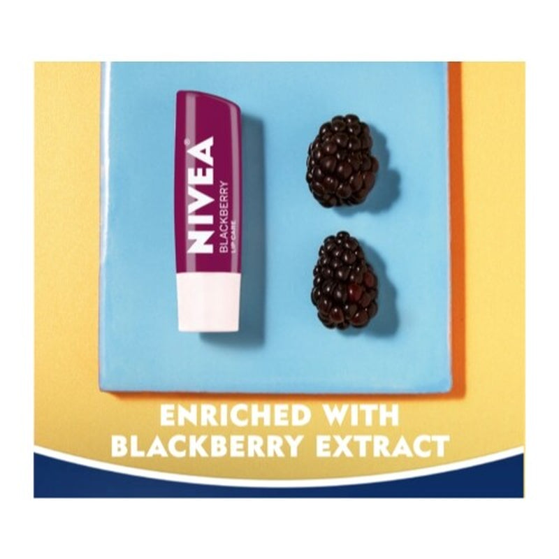 Nivea Blackberry Tinted Lip Care, 0.17 Oz - Pack of 6