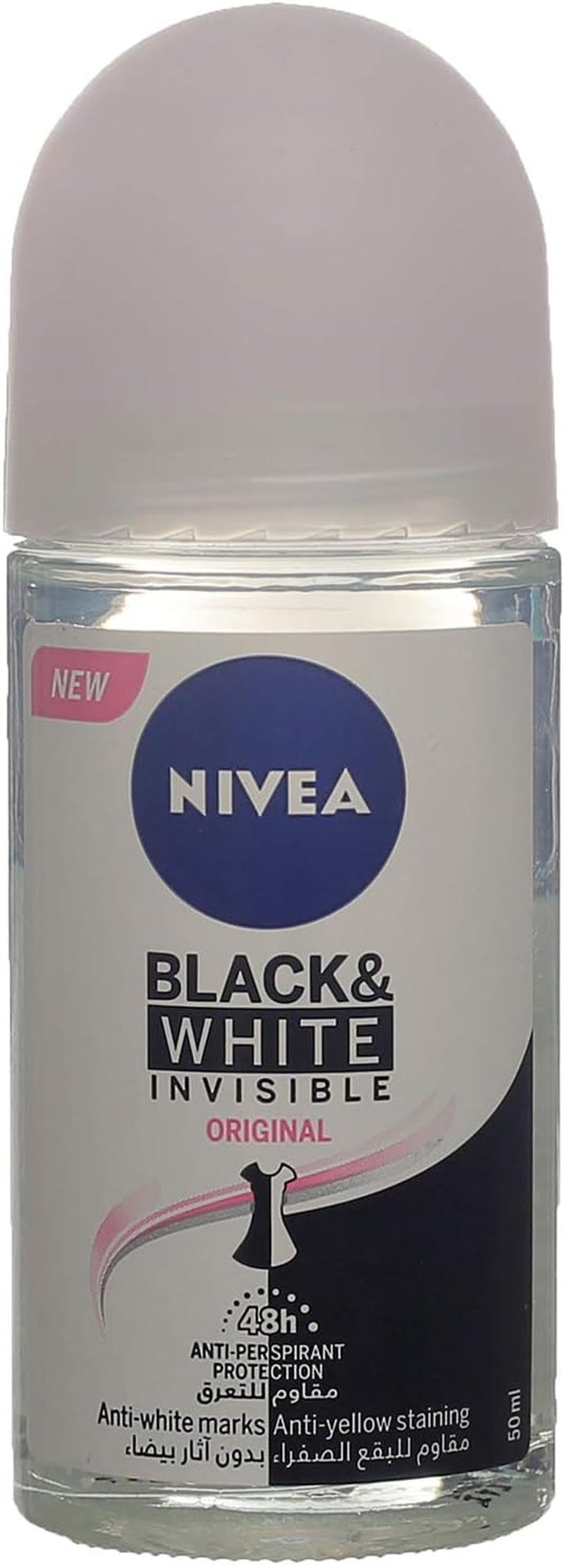 Nivea Invisible for Black & White Pure Anti-Perspirant Roll-On 50 Ml / 1.7 Fl Oz