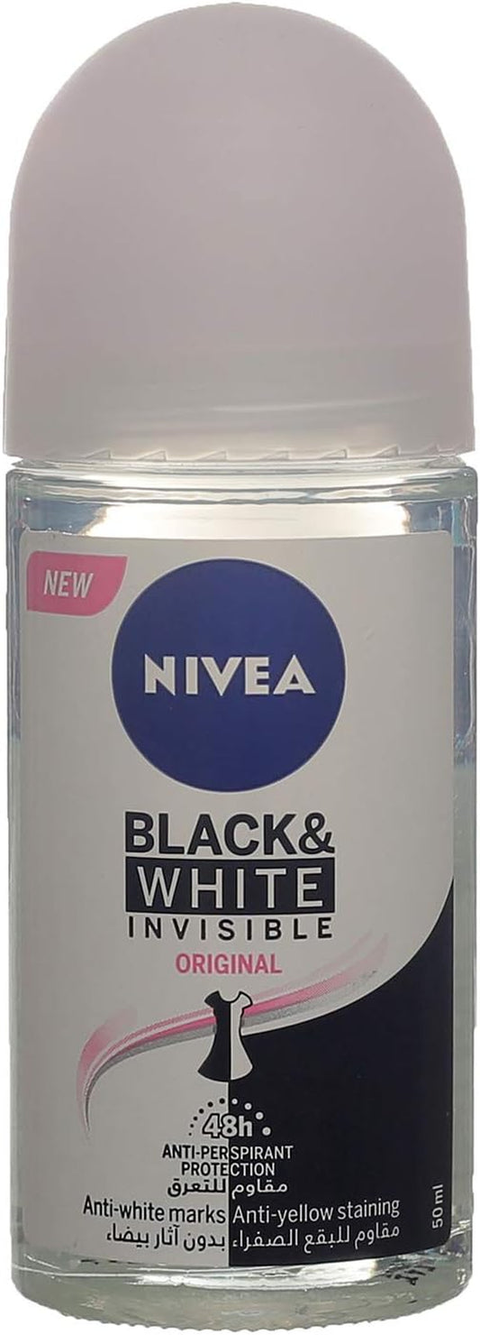 Nivea Invisible for Black & White Pure Anti-Perspirant Roll-On 50 Ml / 1.7 Fl Oz