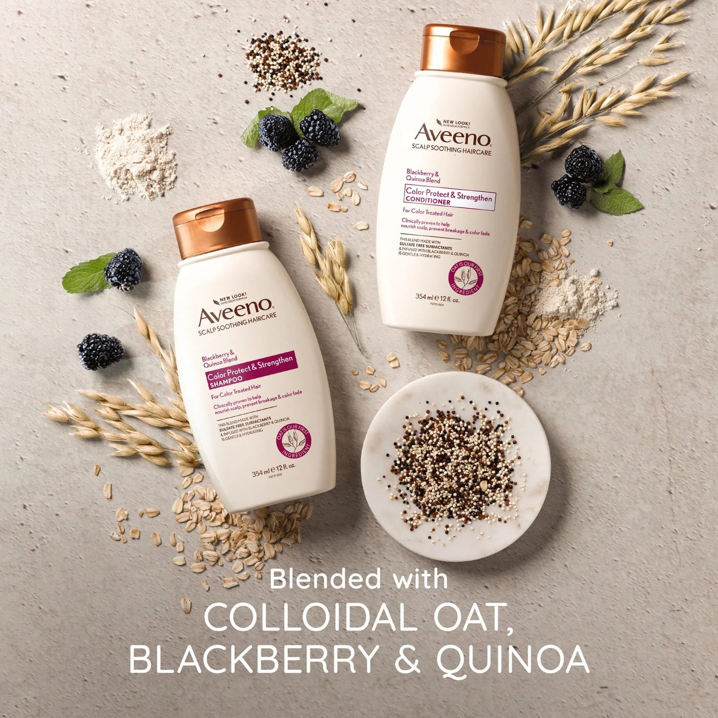 Blackberry & Quinoa Strengthening Shampoo for Color-Treated Hair, 12 Fl Oz