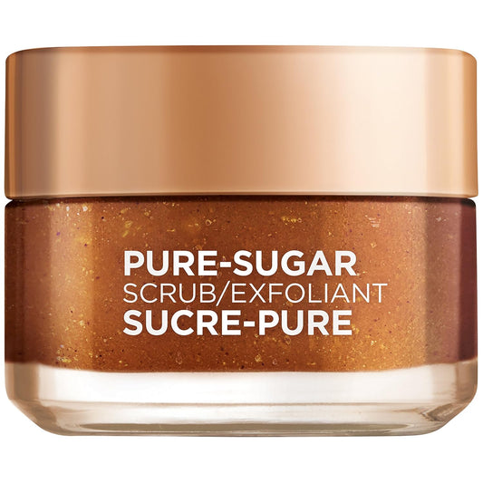 L’Oréal Paris Skin Care Pure Sugar Face Scrub with Grapeseed for Dull Skin to Smooth and Glow, 1.7 Fl. Oz.