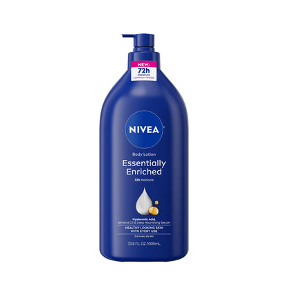 Essentially Enriched Body Lotion for Dry Skin with Hyaluronic Acid and Almond Oil, Value Size 33.8 Fl Oz