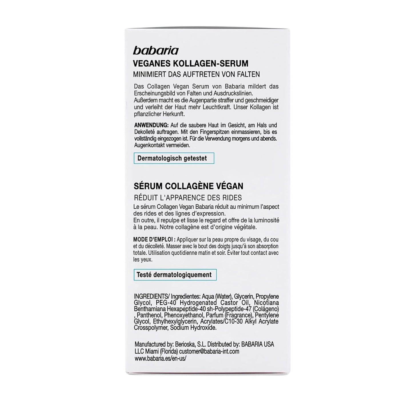 Babaria Vegan Collagen Serum: Enhance Skin Elasticity and Firmness for a Radiant, Youthful Appearance