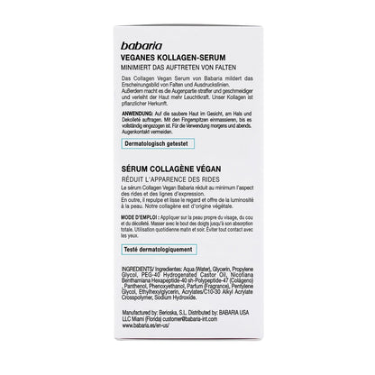 Babaria Vegan Collagen Serum: Enhance Skin Elasticity and Firmness for a Radiant, Youthful Appearance