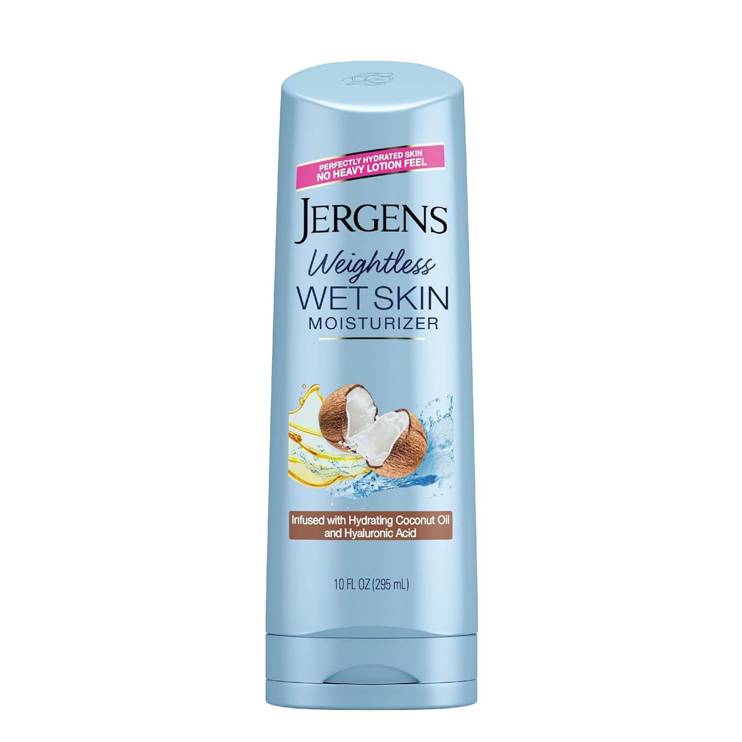 Jergens Wet Skin Body Moisturizer with Shea Butter Oil, Pure Shea Butter in Shower Bod Lotion, Moisturizer for Dry Skin, Fast-Absorbing, Non-Sticky, Dermatologist Tested, 10 Oz