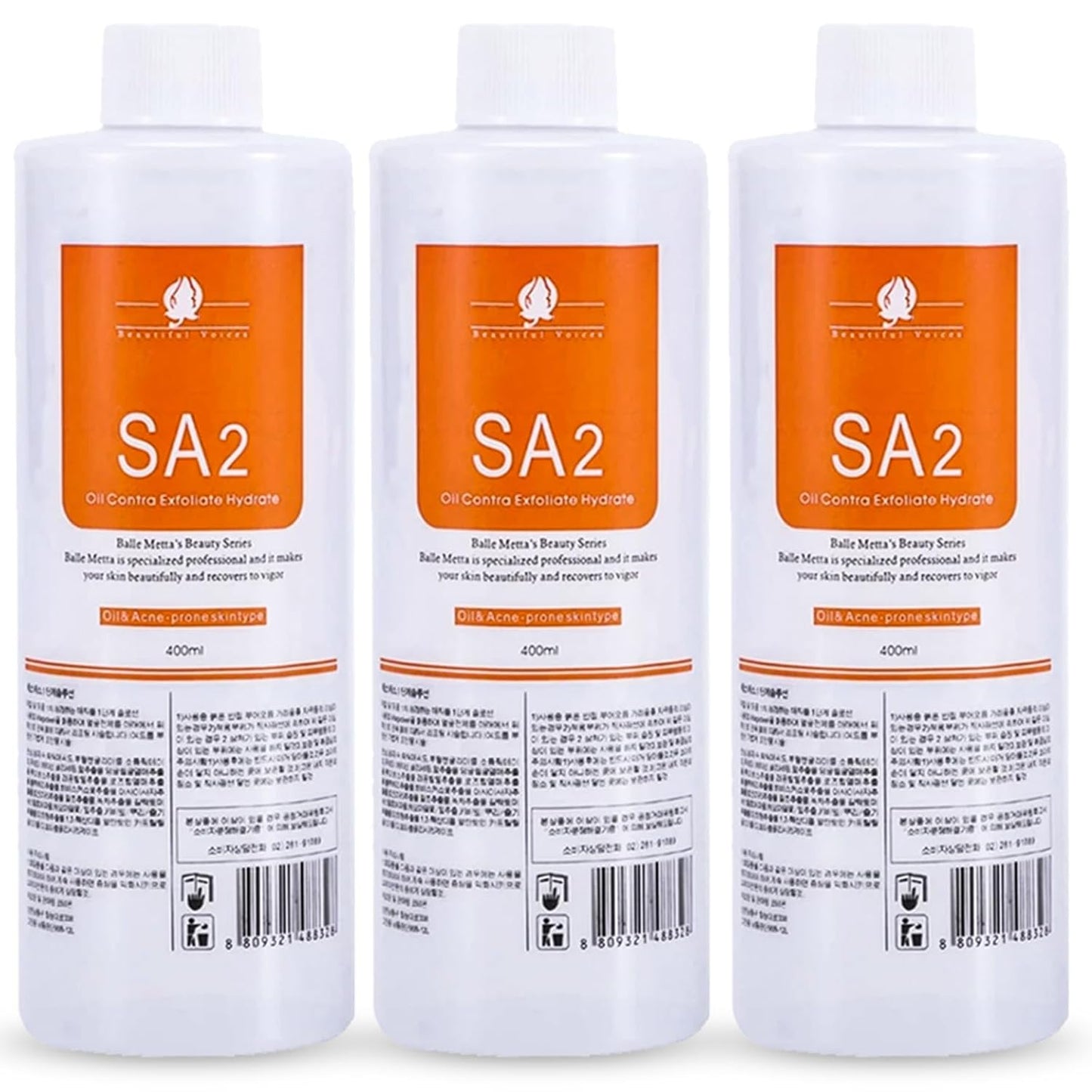 Hydrate Face Solution AO3 for Facial Machine Professional, AS1 SA2 AO3 Aqua Peeling Solution Hydrate Serums for Facial Cleansing, Face Skin Care, Hydrating, Exfoliate (400Ml/3Pcs)