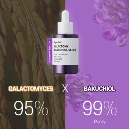 Glow Up with Daymellow's Galactomy Bakuchiol Serum! 🌟✨ Perfect for sensitive skin, this anti-aging elixir combines retinol, niacinamide, and collagen for a youthful radiance. #KBeauty #SkincareRoutine #AntiAging