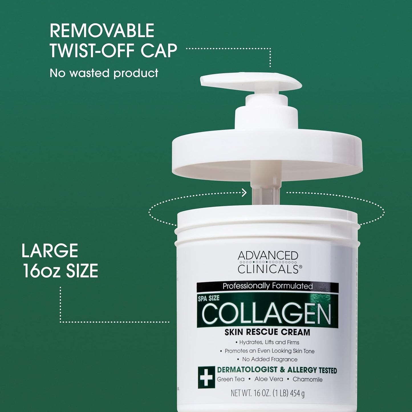 Collagen Body Cream and Face Serum Set - Unscented Formula for All Skin Types, Reduces Wrinkles and Dryness