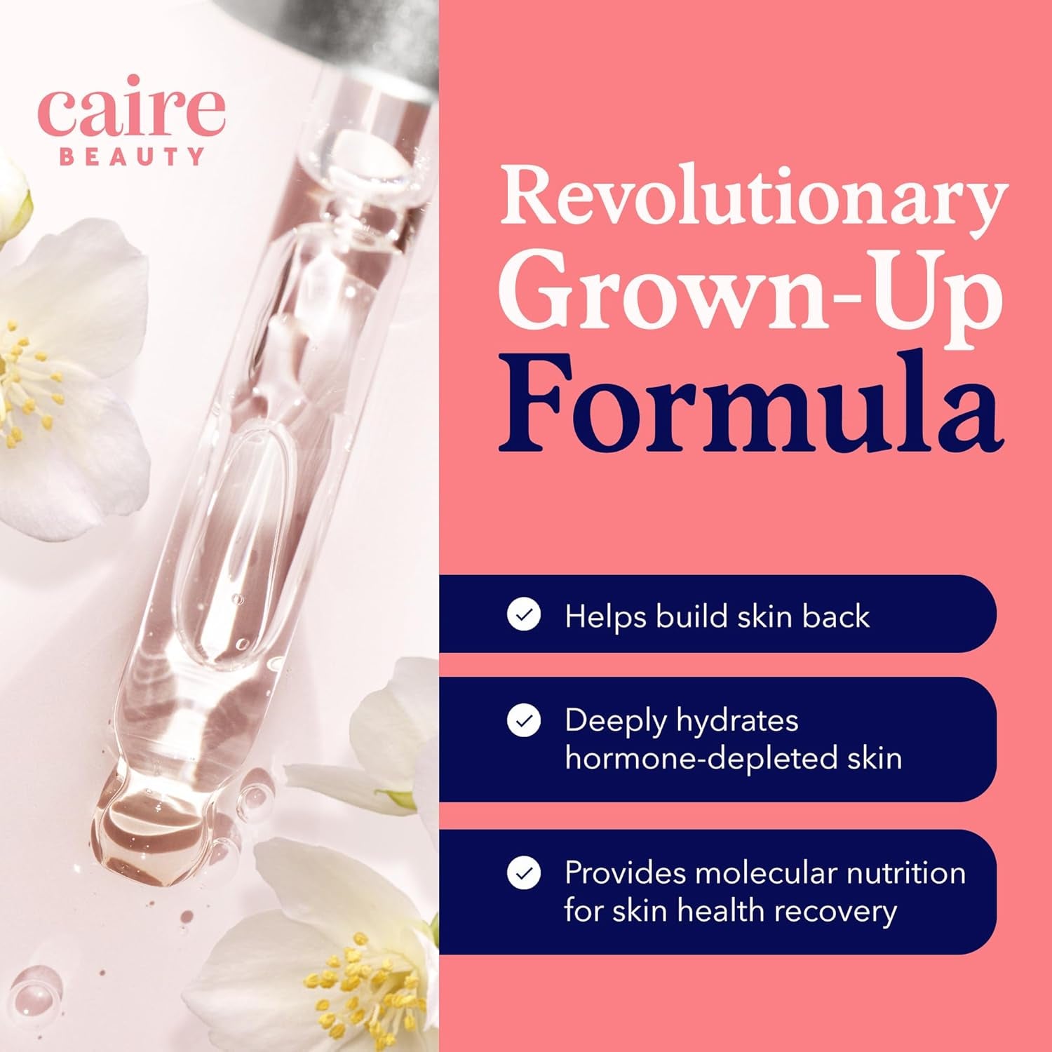 Caire ‘Own Your Age’ Bioavailable Hyaluronic Acid Collagen Peptide Serum for Face, Eyes + Neck | 15Ml