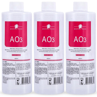 Hydrate Face Solution AO3 for Facial Machine Professional, AS1 SA2 AO3 Aqua Peeling Solution Hydrate Serums for Facial Cleansing, Face Skin Care, Hydrating, Exfoliate (400Ml/3Pcs)