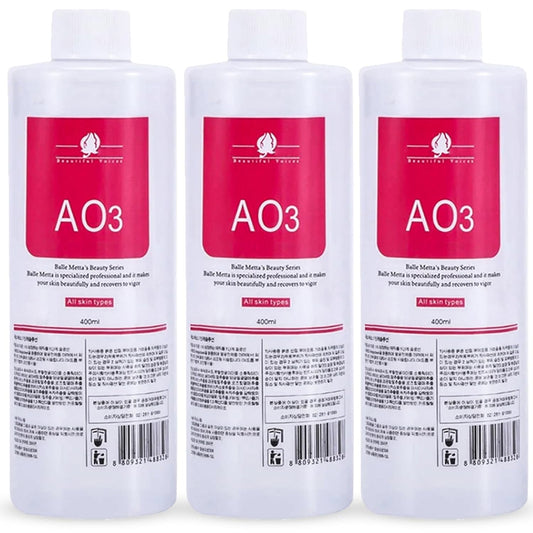 Hydrate Face Solution AO3 for Facial Machine Professional, AS1 SA2 AO3 Aqua Peeling Solution Hydrate Serums for Facial Cleansing, Face Skin Care, Hydrating, Exfoliate (400Ml/3Pcs)