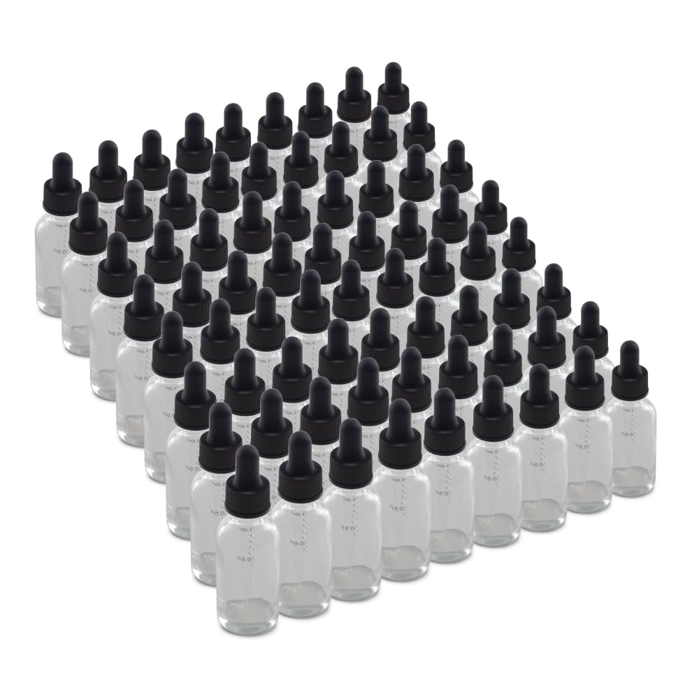 The Bottle Depot - 24 Pack - 1 Oz Glass Bottle with Dropper - Green - 20-400 Neck Finish - Boston round Bottles - UV Rays Protection