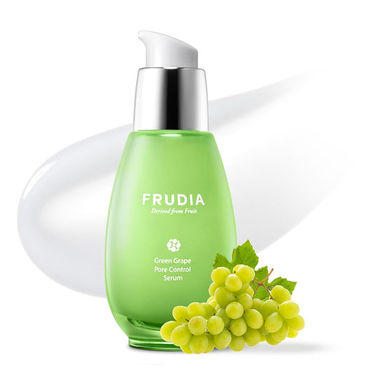 WELCOS FRUDIA Green Grape Pore Control Serum | Pore Minimizer with GG Extract, Tannin Pore Complex & anti Sebum P | Korean Skin Care for Sensitive Skin | Hydrating Serum (1.76 Fl Oz)