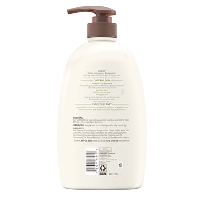 Daily Moisturizing Soap, Dry Skin Body Wash and Scrub with Prebiotic Oat, 33 Oz