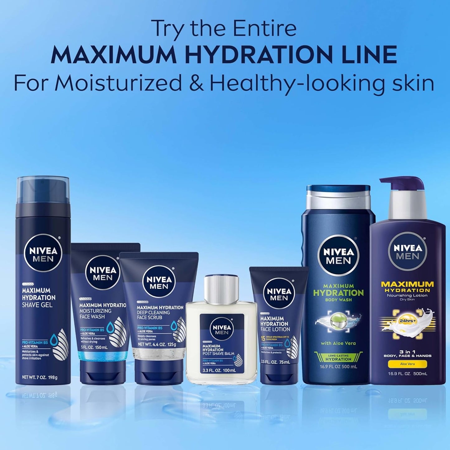 NIVEA MEN Maximum Hydration Moisturizing Face Wash with Aloe Vera, 5 Fl Oz Tube