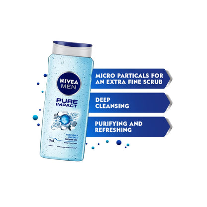 Nivea Pure Impact Shower Gel, 500Ml