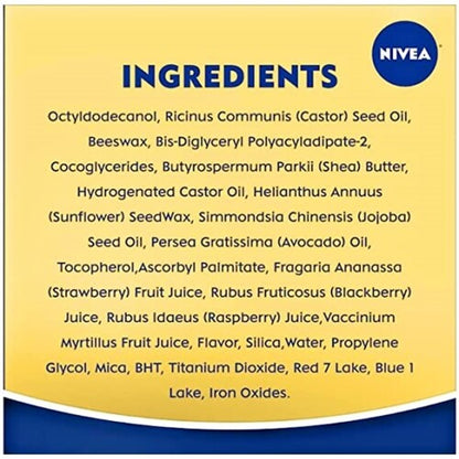 Nivea Blackberry Tinted Lip Care, 0.17 Oz - Pack of 6