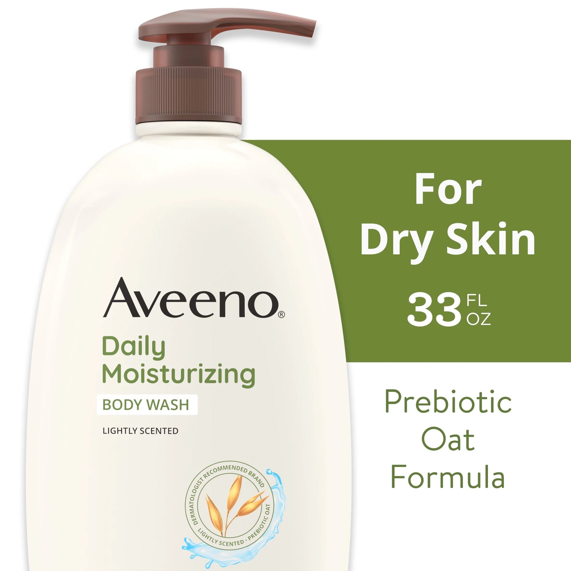 Daily Moisturizing Soap, Dry Skin Body Wash and Scrub with Prebiotic Oat, 33 Oz