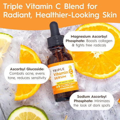 Glow Up Your Skin! 🌟 Tree to Tub's Illuminating Vitamin C Serum - Triple the Hydration & Anti-Aging Power! Perfect for Dry, Sensitive Skin! 💧✨