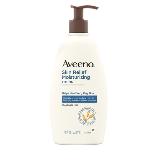Aveeno Skin Relief Moisturizing Body Lotion 18 Oz Fragrance Free for Dry Skin