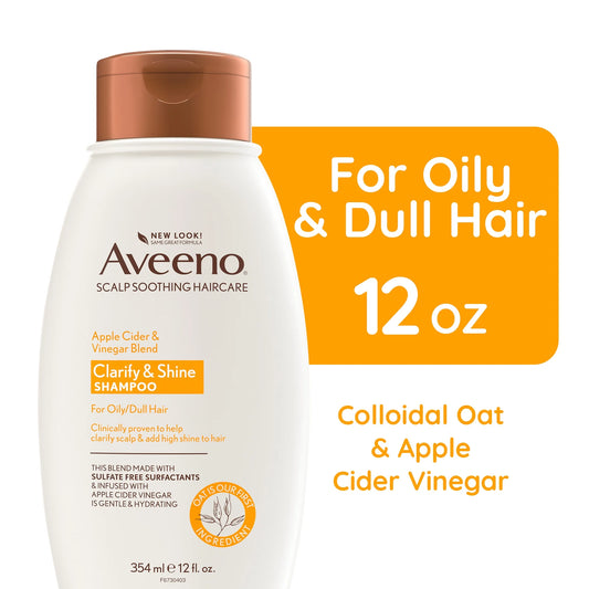 Apple Cider Vinegar Blend Shampoo for Clarify and Shine, 12 OZ
