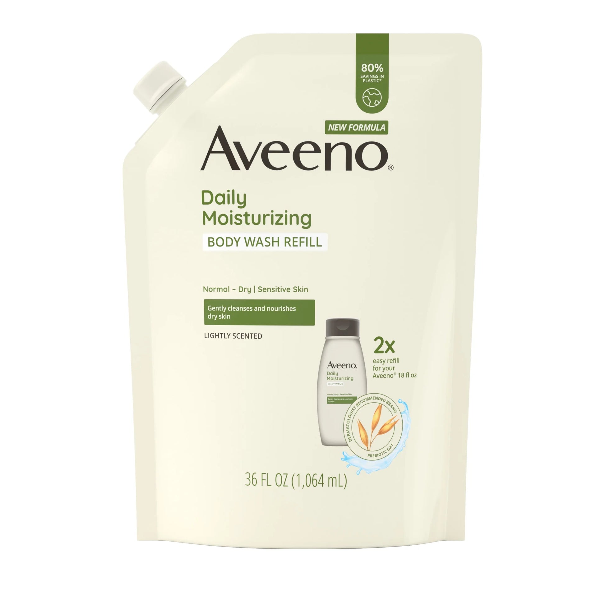Daily Moisturizing Body Wash + Prebiotic Oat Refill, 36 Fl. Oz