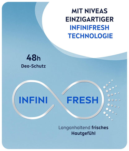 NIVEA MEN Fresh Active Deo Spray XXL, Deodorant Für 48H Schutz Und Langanhaltende Frische, Deo Für Männer Ohne Aluminium Mit Anti-Bakteriellen Wirkstoffen Und Meeresextrakten (250 Ml)