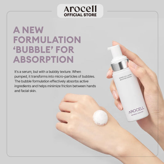 Boost Your Glow with AROCELL Super Collagen Bubble Serum! ✨💧 Perfect for Volume, Elasticity, and Hydration! #KBeauty #SkincareEssentials