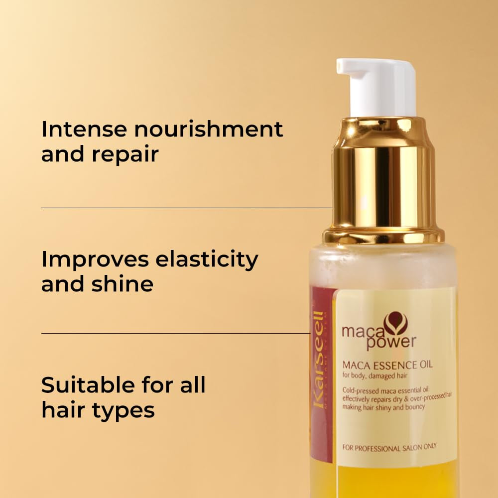 Karseell Collagen Hair Treatment Mask, Argan Oil Set for Deep Repair Conditioning of Damaged, Dry and All Hair Types, 16.9Floz + 1.69Floz