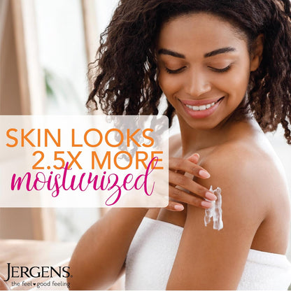 Jergens Hydrating Coconut Body Lotion, Hand and Body Moisturizer, Infused with Coconut Oil, Hydrates Dry Skin Instantly, Dermatologist Tested, 16.8 Oz, Pack of 3