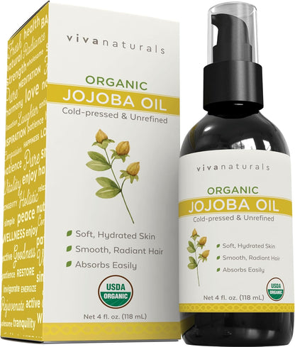 Viva Naturals Organic Fractionated Coconut Oil - Skin & Hair Moisturizer, Relaxing Massage and Body Oil, Carrier Oil for Essential Oils Mixing, Pure Non-Greasy Coconut Oil for Skin and Hair, 16 Fl Oz