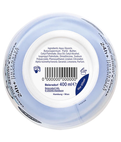 NIVEA Creme Care Intensive Pflege, Gesicht- Und Körperpflege Mit 24H Intensiver Feuchtigkeit, Schnell Einziehende & Nicht Fettende Feuchtigkeitscreme (400 Ml)