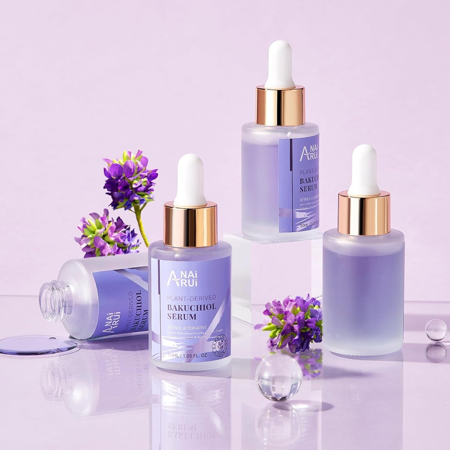 Glow Up with ANAI RUI Bakuchiol Face Serum 🌟 Your Retinol Alternative for Smoother, Youthful Skin! 💧✨ #Skincare #AntiAging #SensitiveSkin