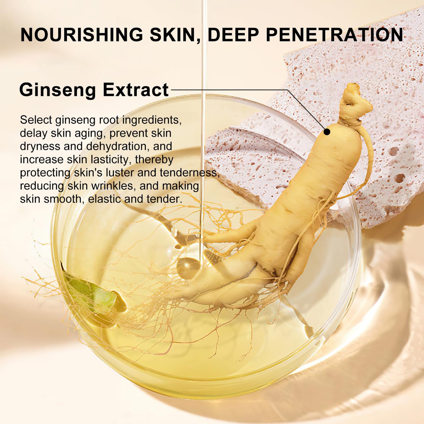 Ginseng Extract Liquid and Peptide Anti-Aging Serum Duo for Firming and Reducing Fine Lines (2PCS)
