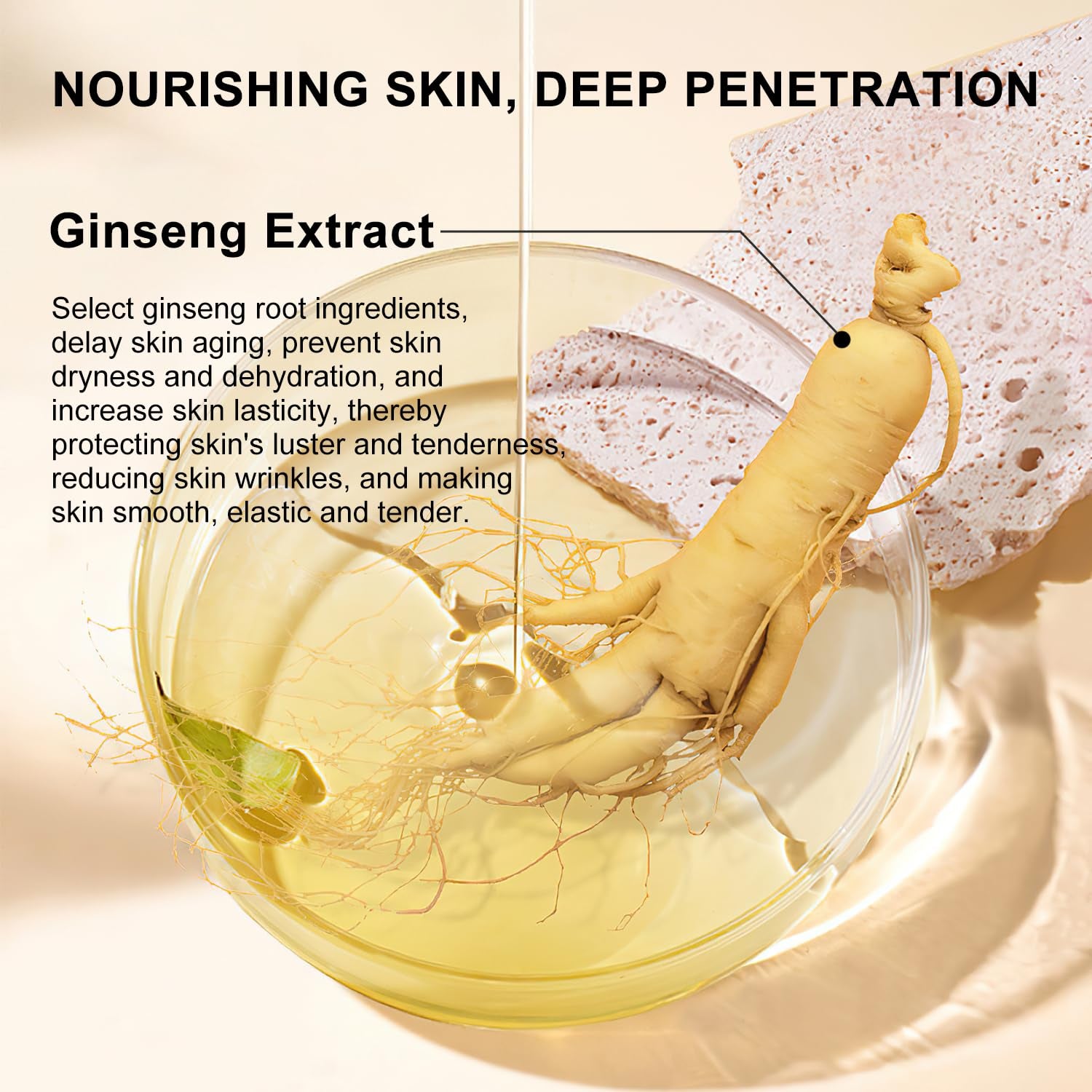 Ginseng Extract Liquid and Peptide Anti-Aging Serum Duo for Firming and Reducing Fine Lines (2PCS)