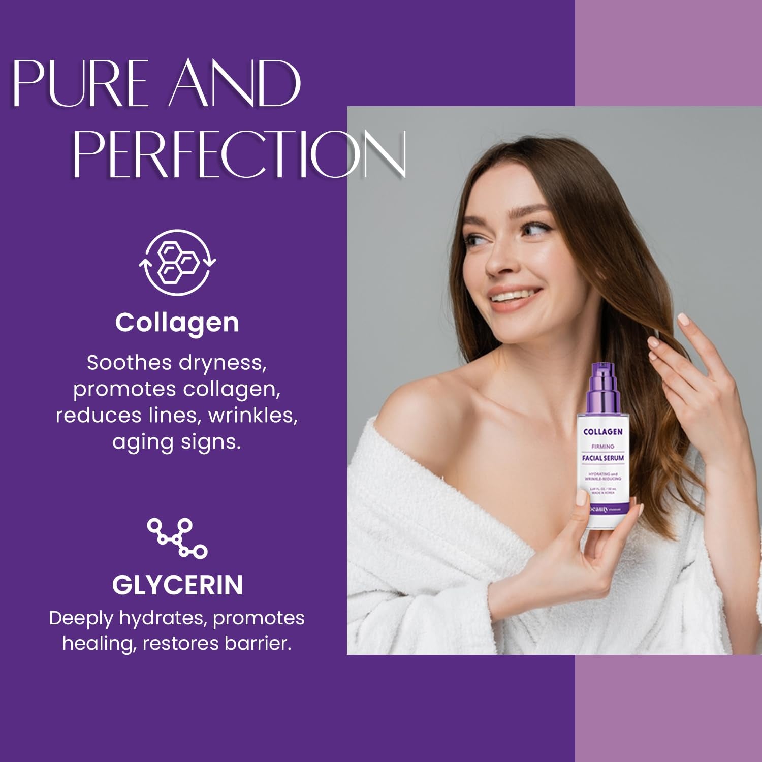 Get Your Glow On! 🌟 Collagen Face Serum - Anti-Aging, Hydrating, and Perfect for Every Skin Type! 💧✨ Clean Beauty, Cruelty-Free, and Dermatologist Approved! 🐰 #KoreanSkincare #GlowUp