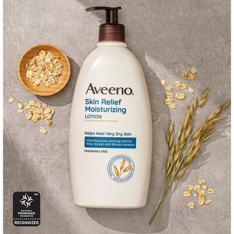 Aveeno Skin Relief Moisturizing Body Lotion 18 Oz Fragrance Free for Dry Skin