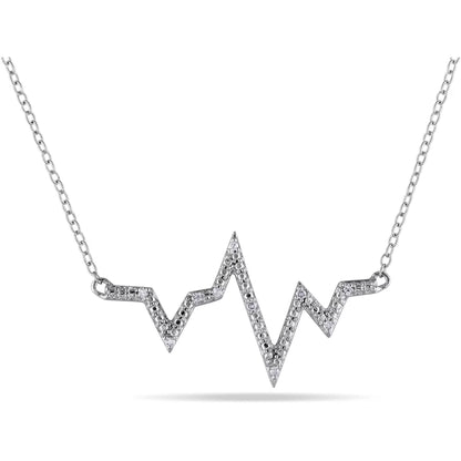 Women'S Diamond and Diamond Sterling Silver Necklace