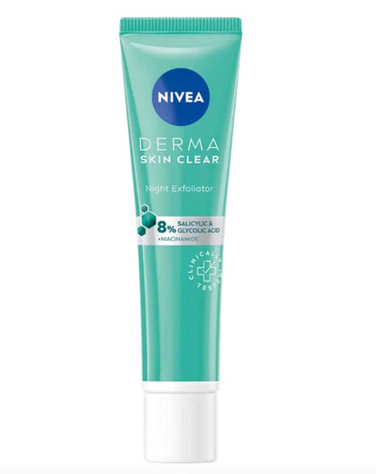 Nivea Derma Skin Clear Night Exfoliator for Blemish-Prone Skin 40Ml