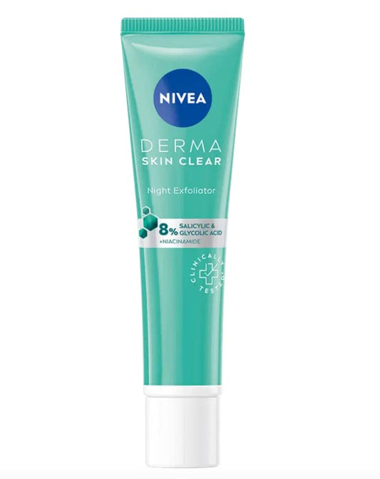 Nivea Derma Skin Clear Night Exfoliator for Blemish-Prone Skin 40Ml